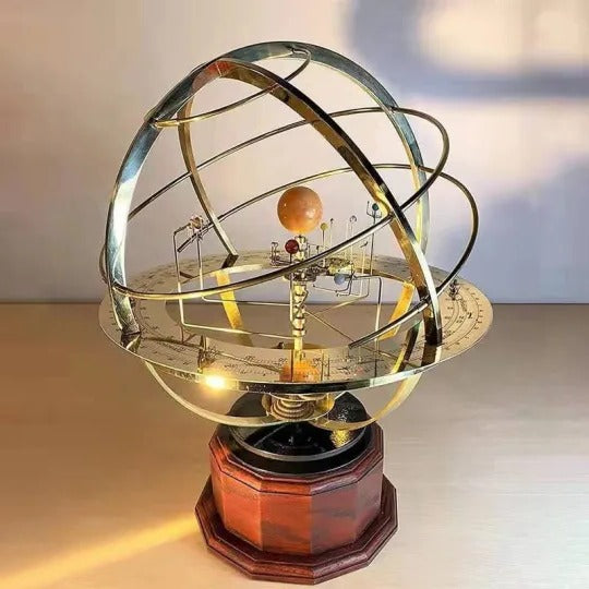 Kreator Grand Orrery - Handcrafted Wood and Brass Solar System Model 0