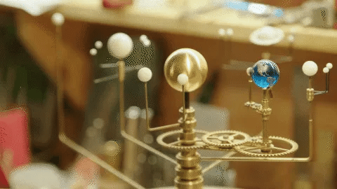 Kreator Grand Orrery - Handcrafted Wood and Brass Solar System Model 3