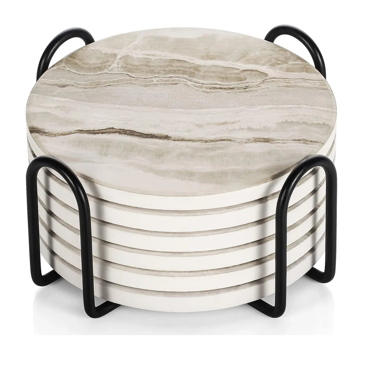 Kresta Coaster Set - Marble Design, Heat Resistant 0