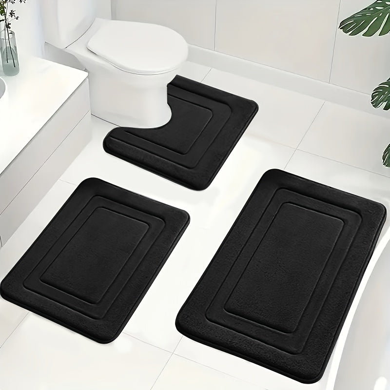 Liora Bath Mat Set - Memory Foam, Non-Slip 3-Piece 2