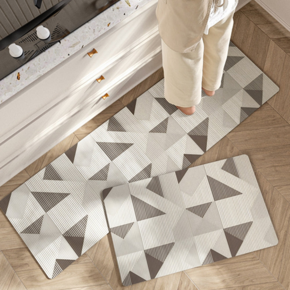 Liora Kitchen Mat - Washable Microfiber, Floral Stripe Pattern 6