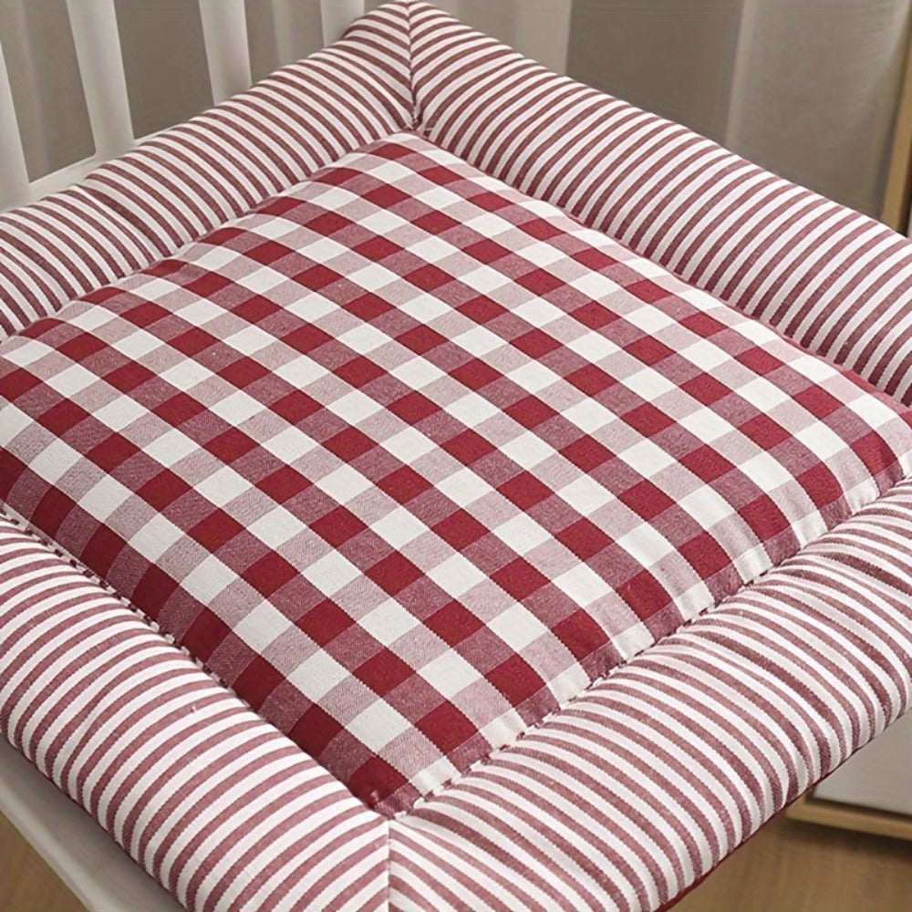 Liora Seat Cushion - Cotton Checkered, Comfortable Support for Dining Chairs 8