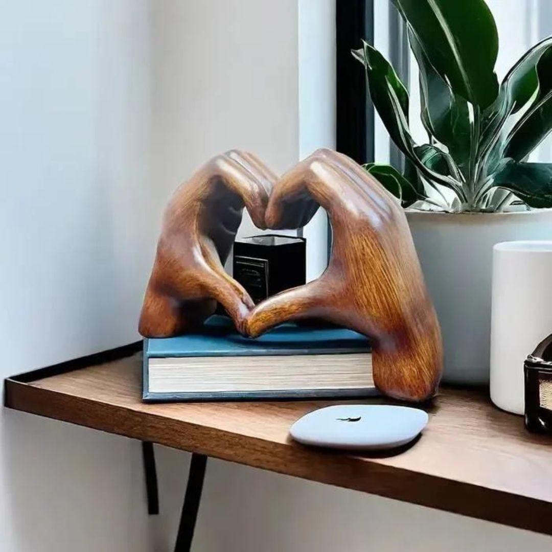 Lovelia Wall Art - Hand-Carved Wood, Heart-Shaped Home Decoration 7