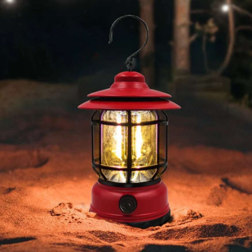 Lumenix Camping Lantern - Rechargeable LED, Vintage-Style Dimmable Light 4