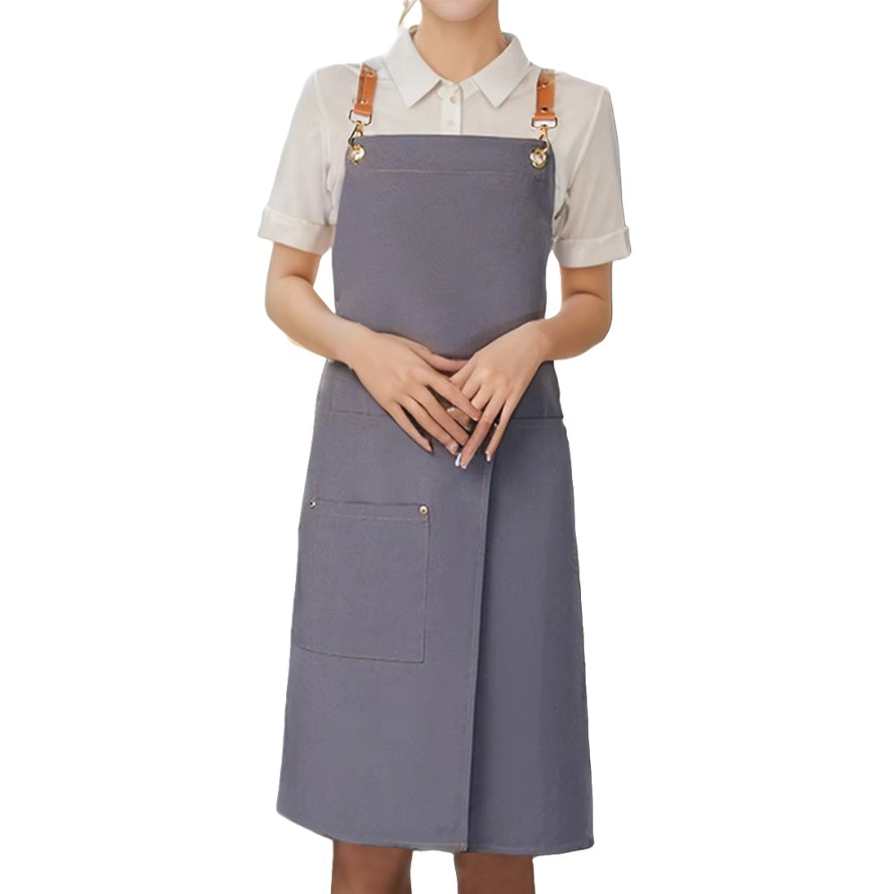 Lunara Chef Apron - Waterproof Canvas, Adjustable Straps and Pockets 9