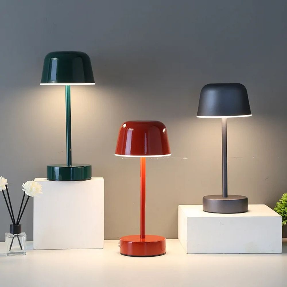 Lustra Table Lamp - Polished Iron, Touch-Controlled Cordless Design 1