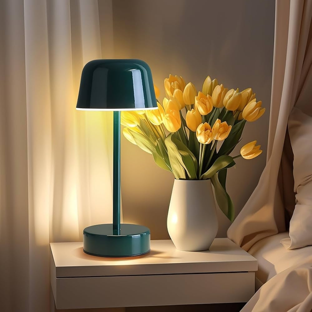 Lustra Table Lamp - Polished Iron, Touch-Controlled Cordless Design 2