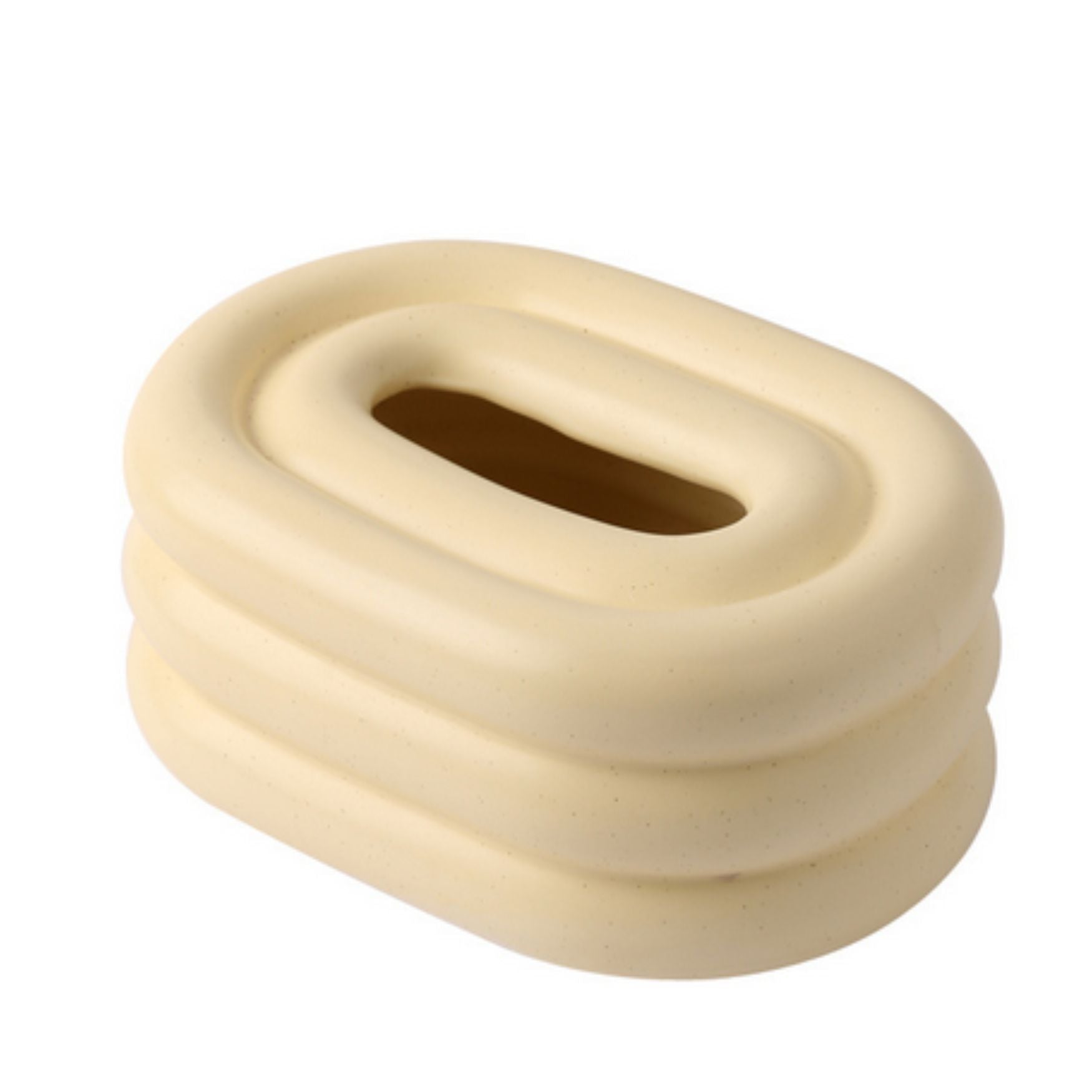 Lustre Tissue Box Holder - Premium Ceramic, Elegant Wind Ring Design 8