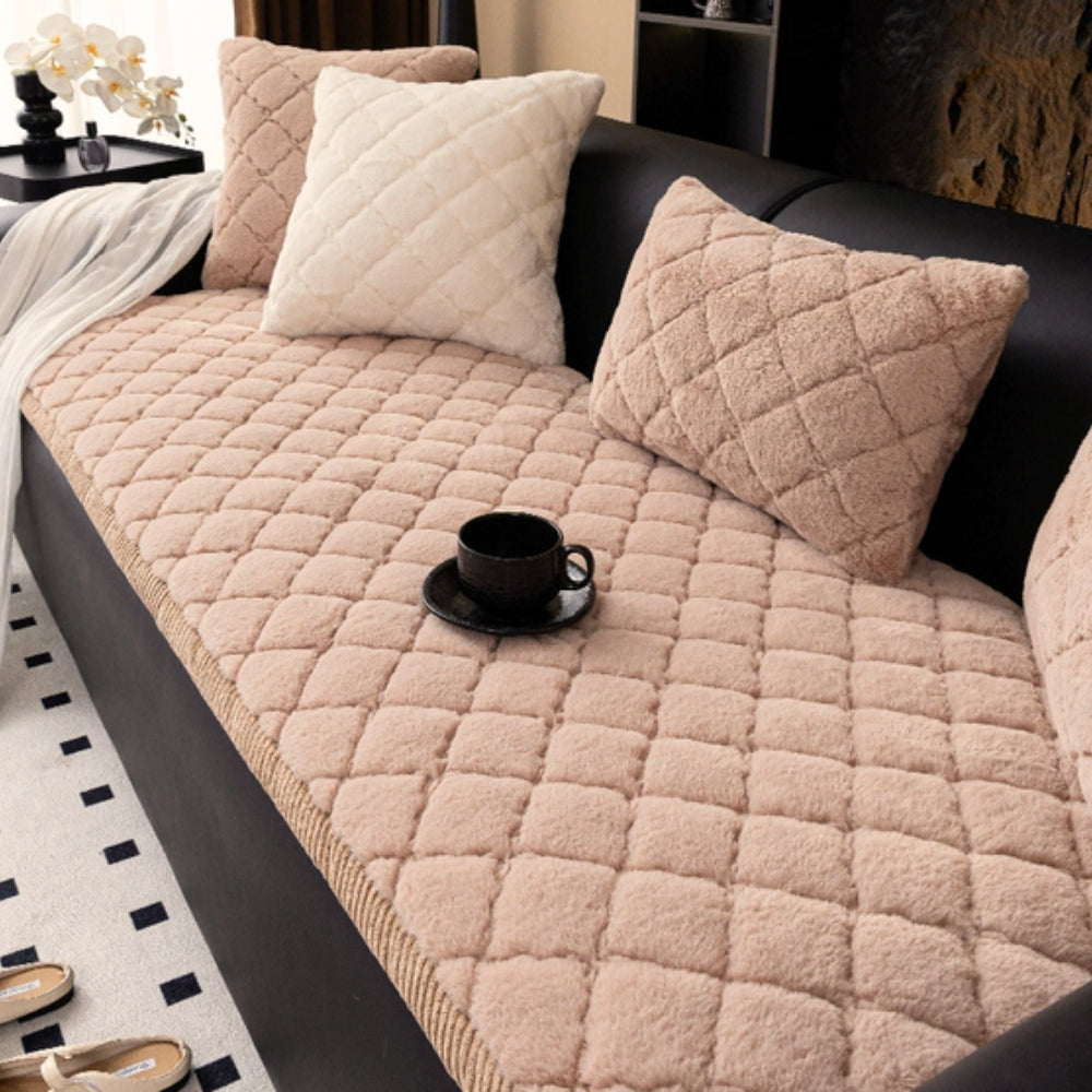 Luxe Diamond Sofa Cover - Soft Microfiber, Non-Slip Design 2