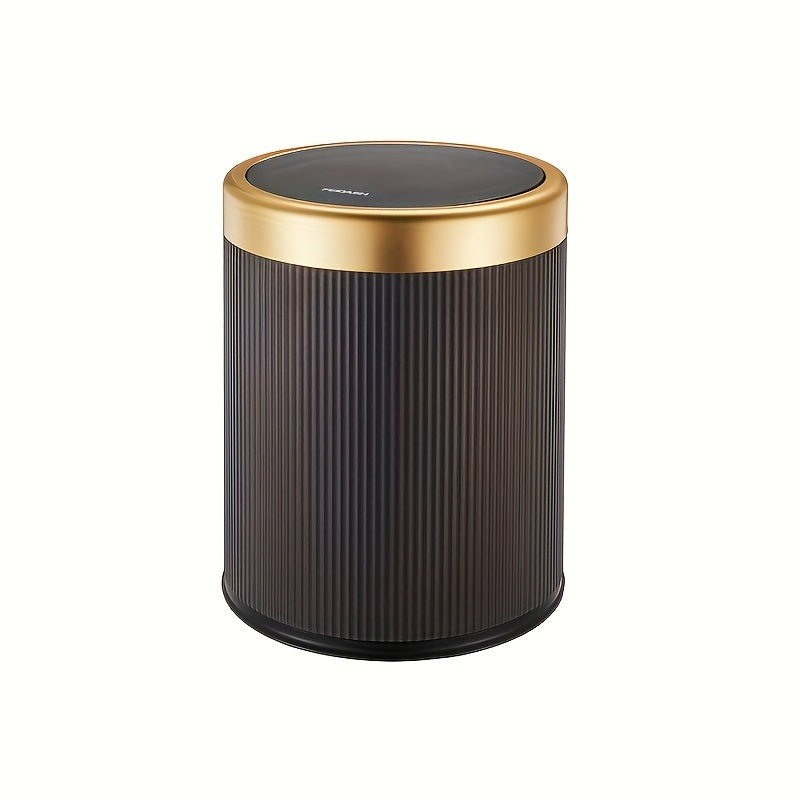 Luxe Oval Kitchen Trash Can - Press-Top Design, Odour-Sealing 7