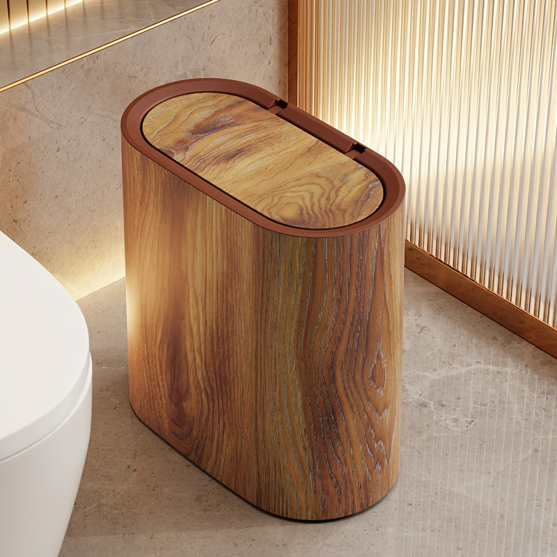Mara Kitchen Trash Can - Oval Shape, Marble Finish 6