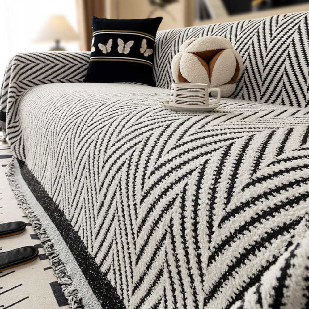 Marella Sofa Cover - Soft Microfiber, Jacquard Design, Boho Style 6