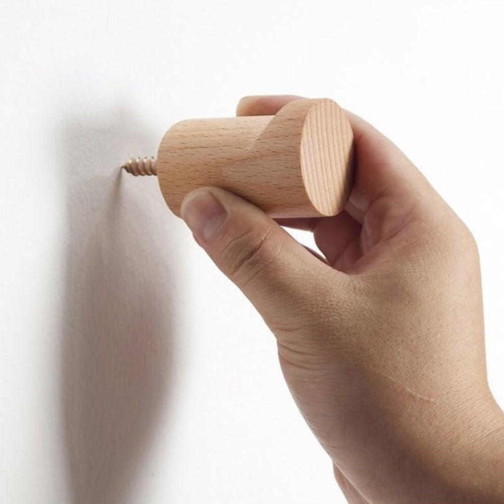 Maven Wall Hook - Beech Wood, Minimalist Coat Hook for Wall 5