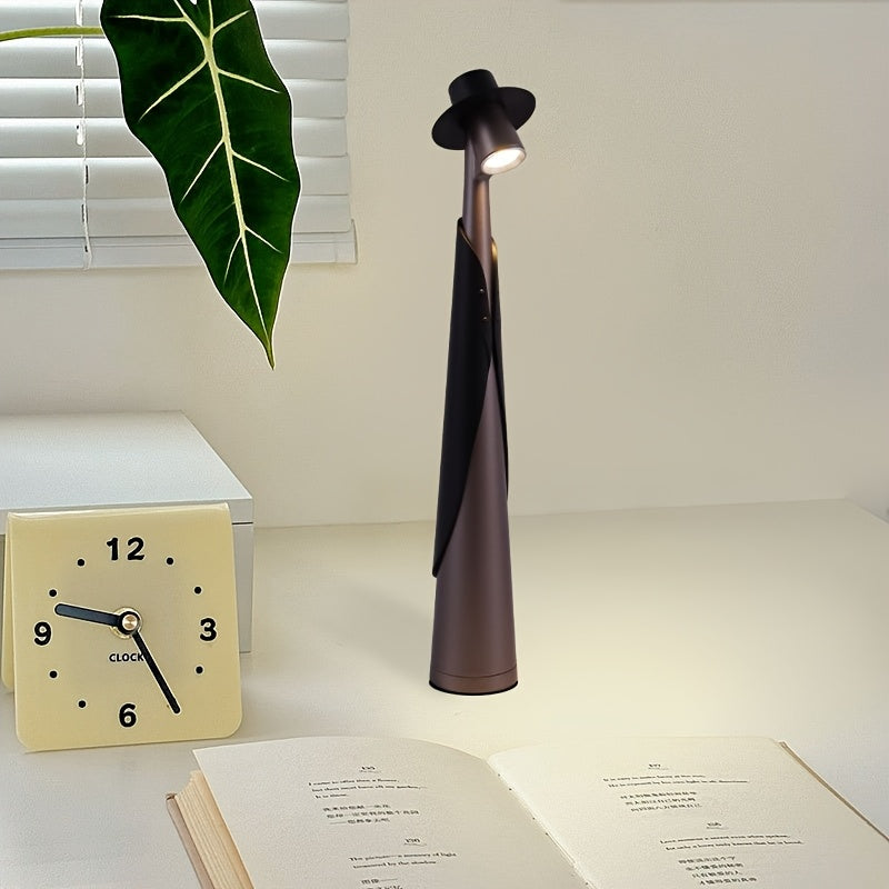 Melo Cordless Desk Lamp - Rechargeable Touch Control, Artistic Design 0