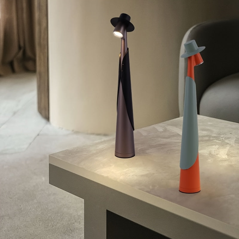 Melo Cordless Desk Lamp - Rechargeable Touch Control, Artistic Design 1