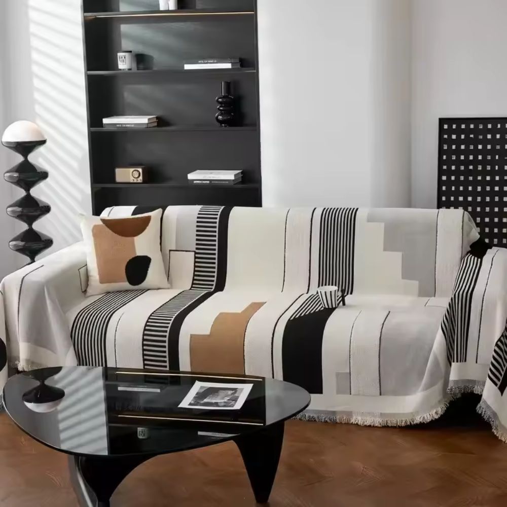 Metro Chenille Sofa Cover - Soft Chenille, Stylish Abstract Design 0