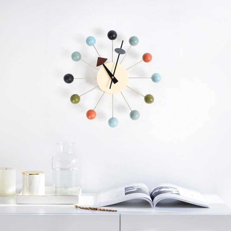Mira Modern Wall Clock - Silicone 3D Ball, Scandinavian Decor 1