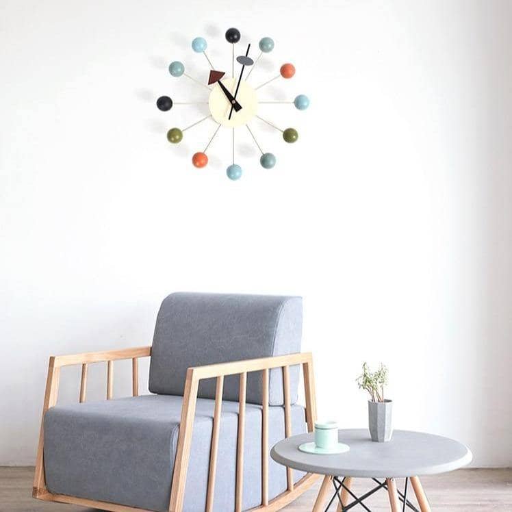 Mira Modern Wall Clock - Silicone 3D Ball, Scandinavian Decor 3