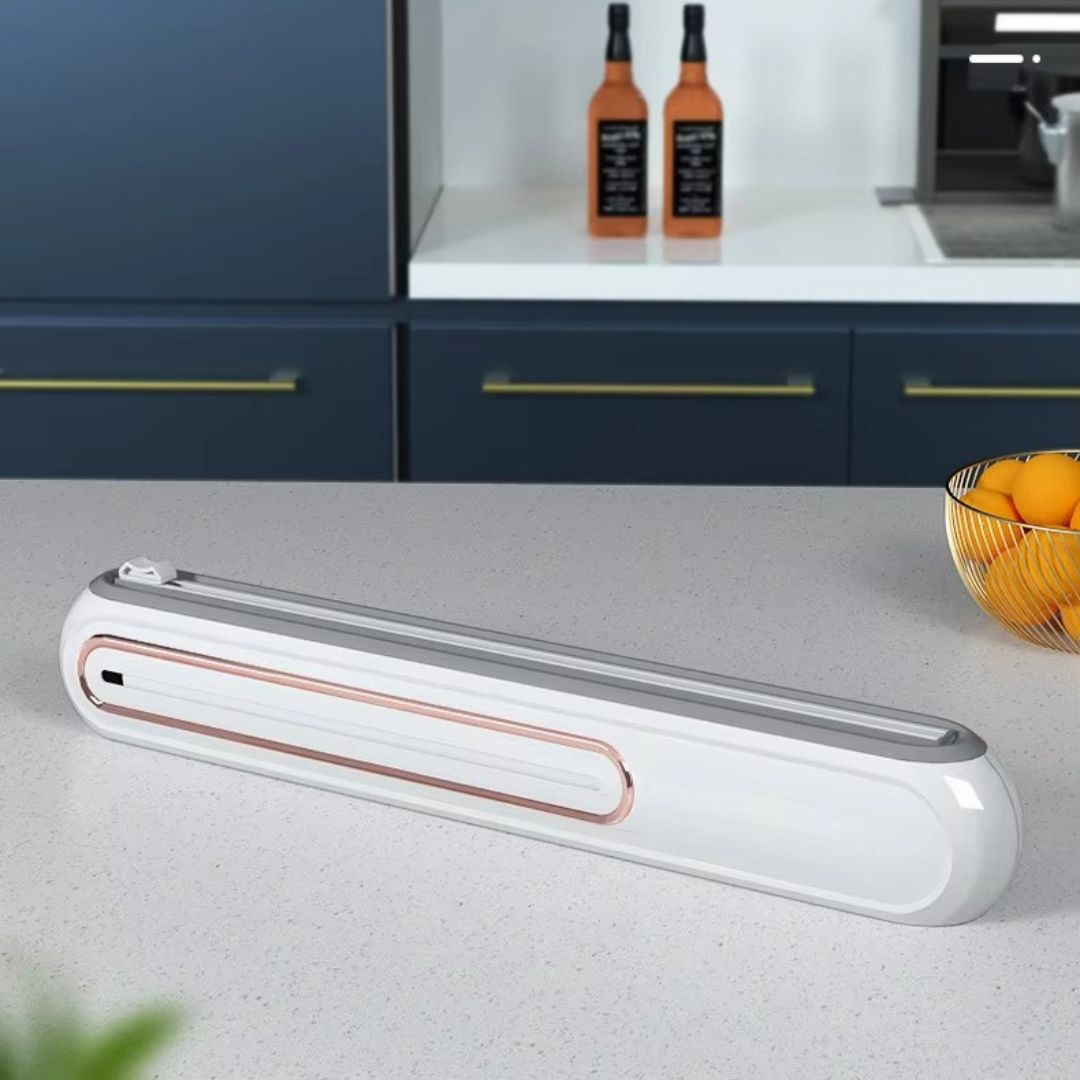 Mira Plastic Wrap Dispenser - Magnetic BPA-Free with Precision Cutter 3