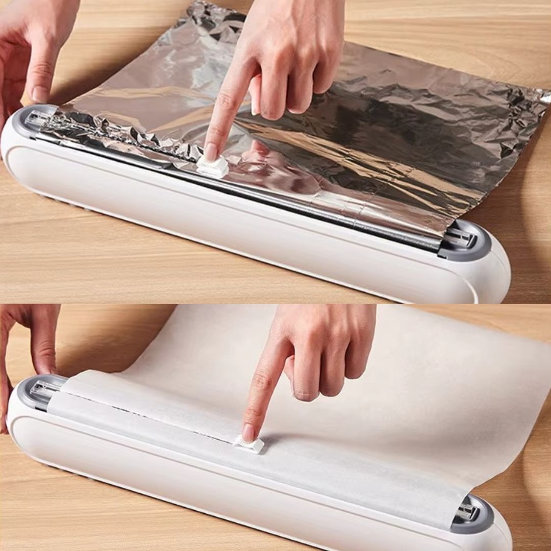 Mira Plastic Wrap Dispenser - Magnetic BPA-Free with Precision Cutter 7