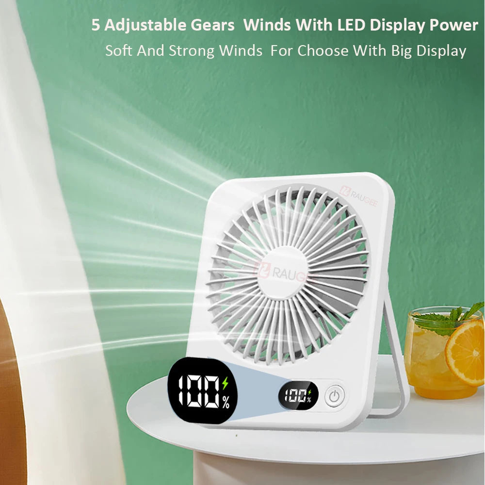 Mira Portable Fan - Battery Operated, USB Rechargeable, Foldable, Hand Held 2