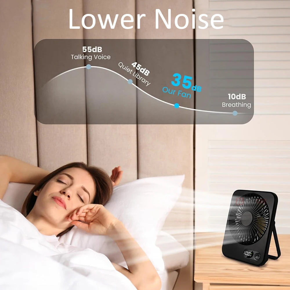 Mira Portable Fan - Battery Operated, USB Rechargeable, Foldable, Hand Held 5