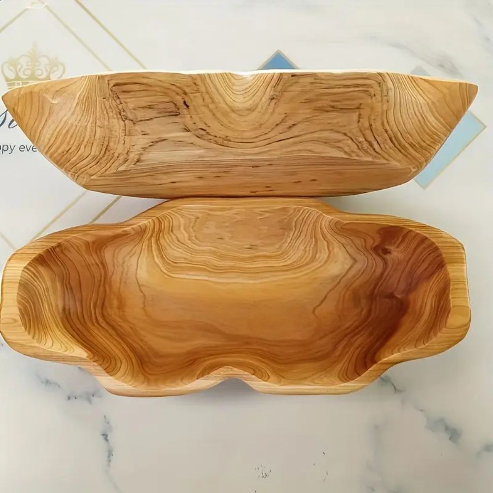 Mira Serving Tray - Rustic Wood, Vintage Design 1
