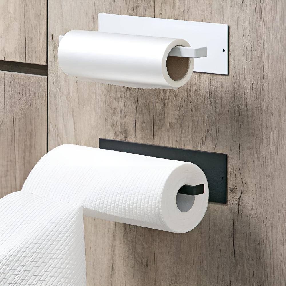 Mira Under Cabinet Paper Towel Holder - Durable Iron, Adhesive Mount 1