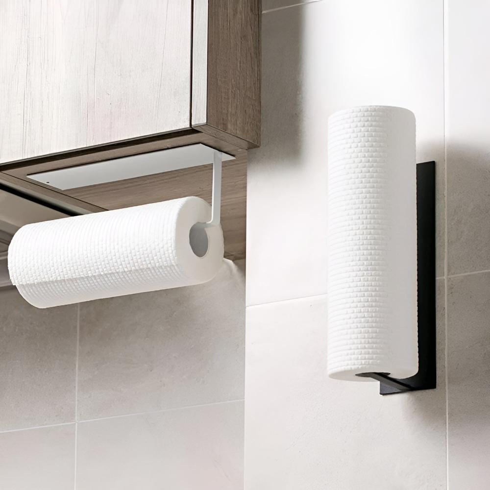 Mira Under Cabinet Paper Towel Holder - Durable Iron, Adhesive Mount 3