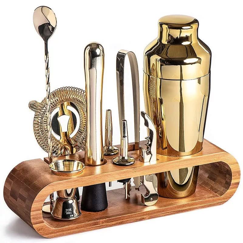 MixologyMaster Cocktail Shaker Set - Stainless Steel, 10-Piece Bartender Kit 8
