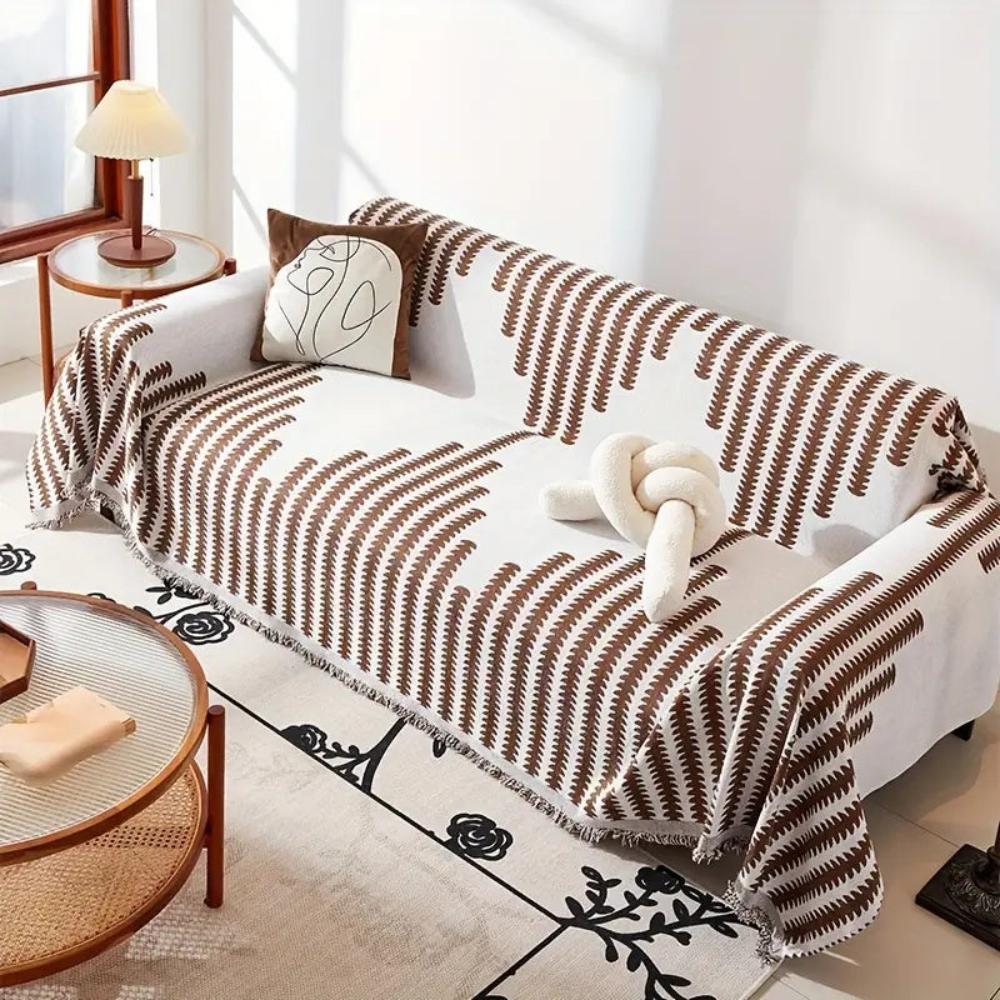 Mona Slipcover Sofa - Chenille Fabric, Non-Slip Design 2