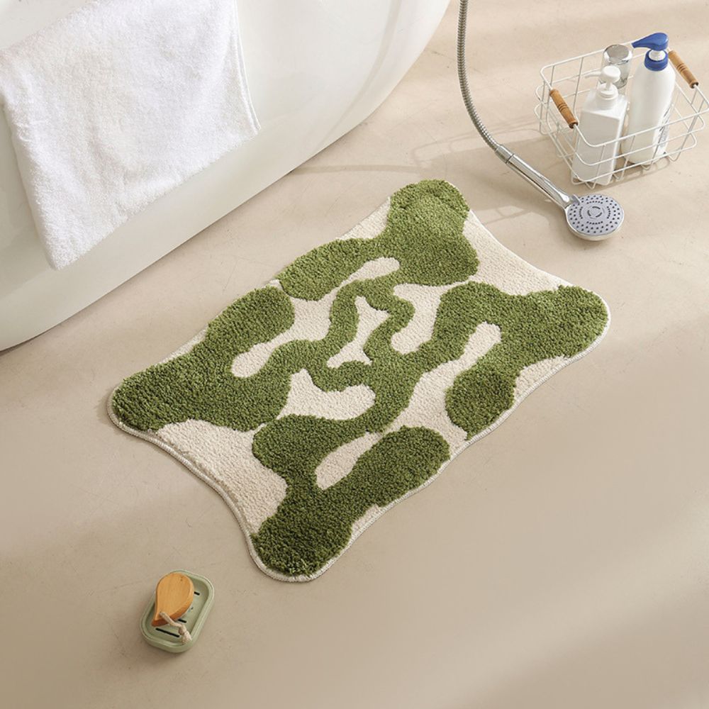 Mosaic Bath Mat - Soft Fabric, Non-Slip Design, Moroccan Pattern 6
