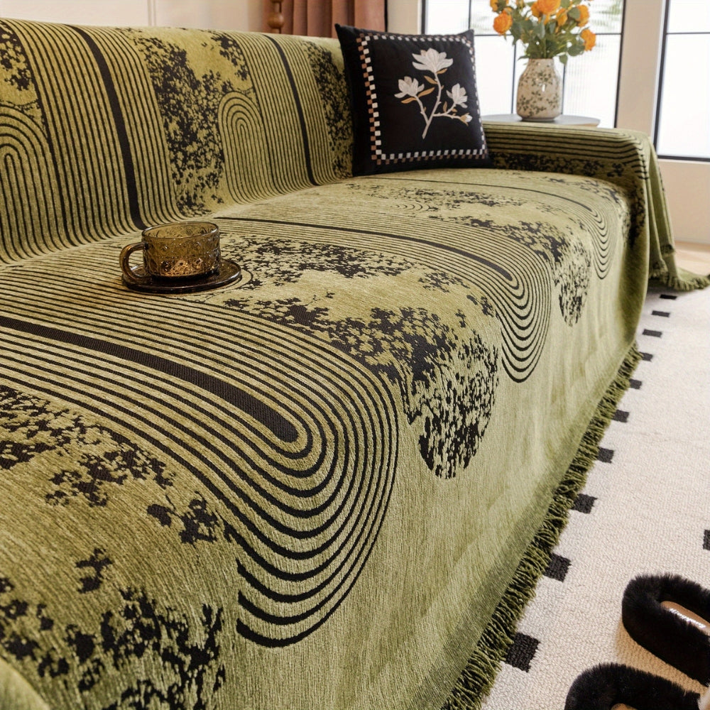 Mosaic Slipcover Sofa - Soft Chenille, Modern Mosaic Design 1