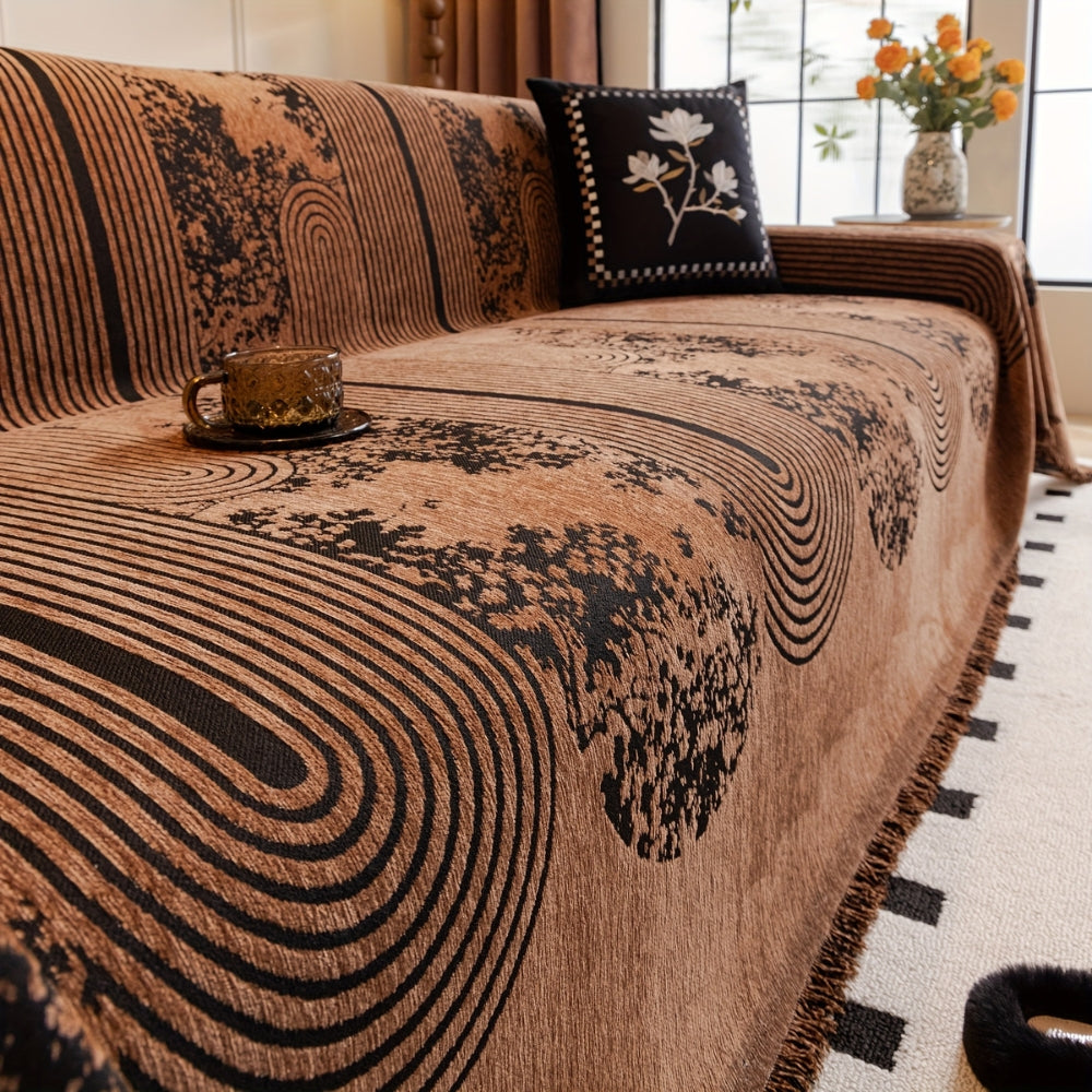 Mosaic Slipcover Sofa - Soft Chenille, Modern Mosaic Design 2