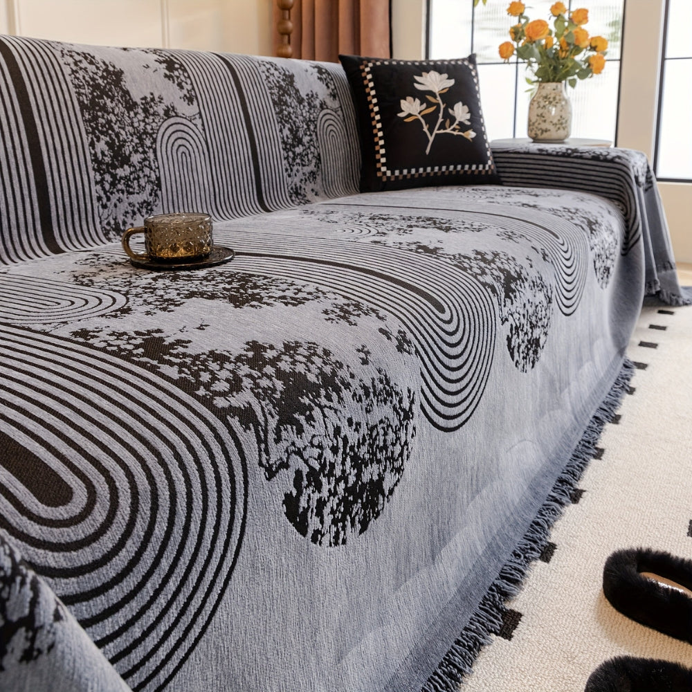 Mosaic Slipcover Sofa - Soft Chenille, Modern Mosaic Design 3