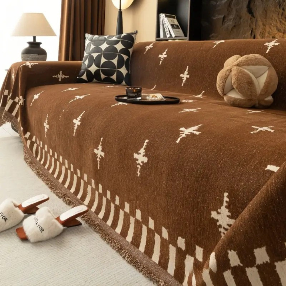 Mosaic Sofa Cover - Soft Microfiber, Non-Slip, Pet-Friendly 4