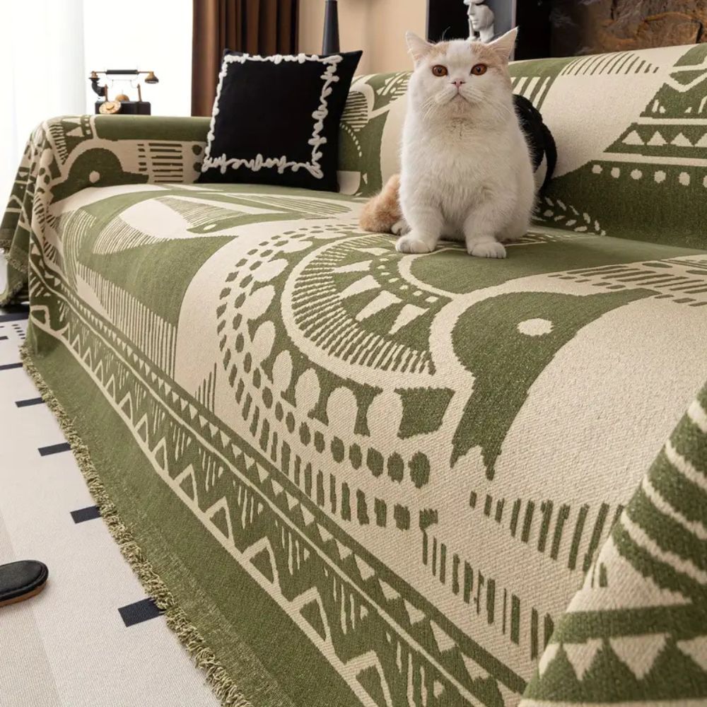 Mystic Sofa Cover - Soft Chenille, Tribal Pattern 2