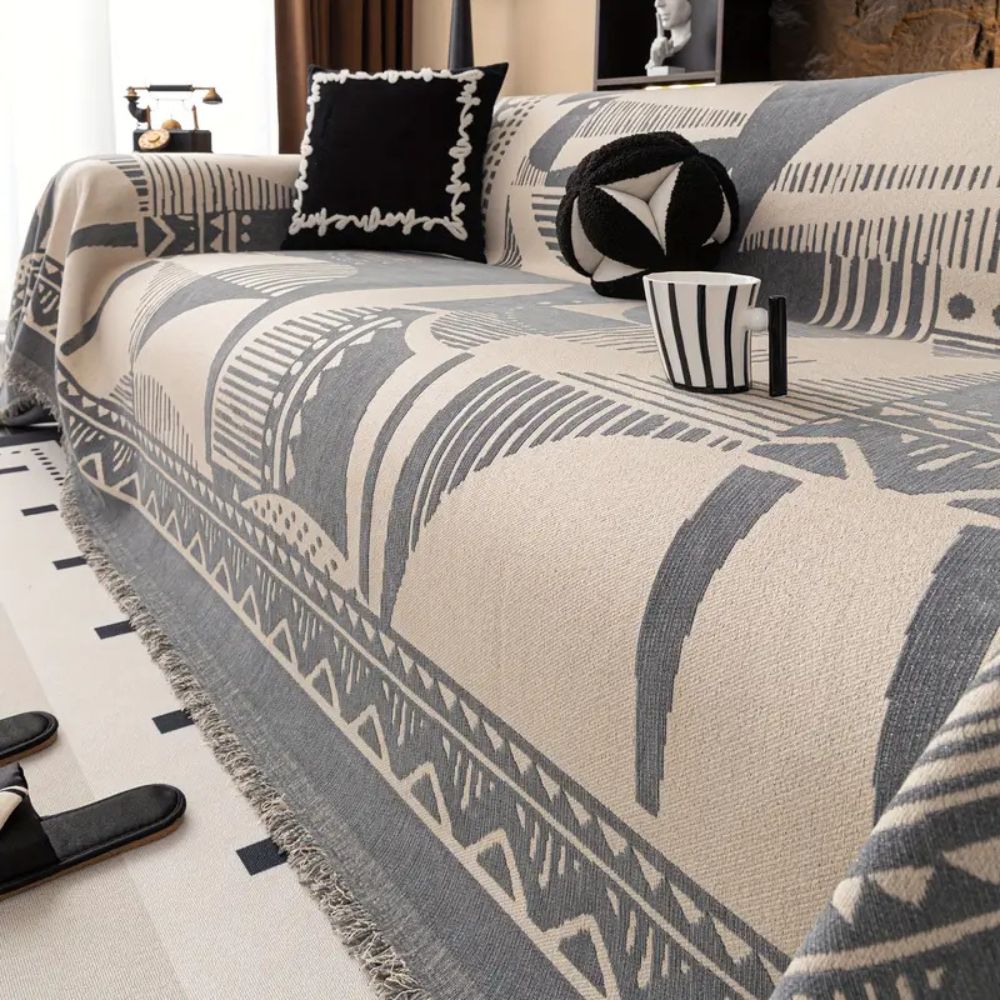 Mystic Sofa Cover - Soft Chenille, Tribal Pattern 5