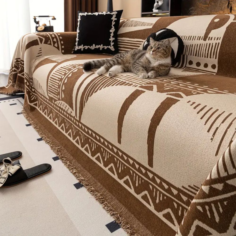 Mystic Sofa Cover - Soft Chenille, Tribal Pattern 6