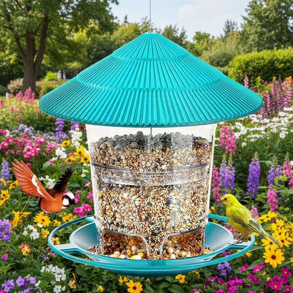 SeedFlow Pro – Multi-Port Bird Feeder – Weatherproof Hanging Dispenser