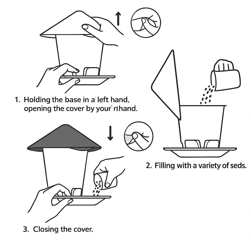 SeedFlow Pro – Multi-Port Bird Feeder – Weatherproof Hanging Dispenser