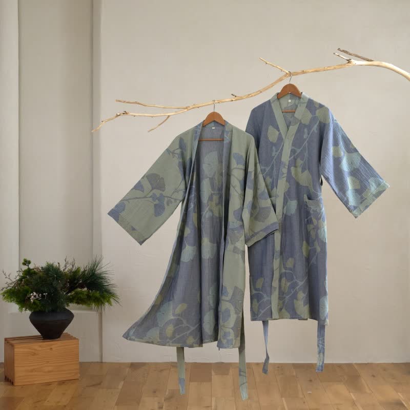 Natura Kimono Robe - Organic Cotton, Reversible Design for Ultimate Comfort 3