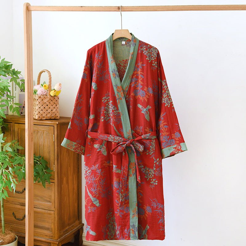 Natura Kimono Robe - Organic Cotton, Reversible Design for Ultimate Comfort 5