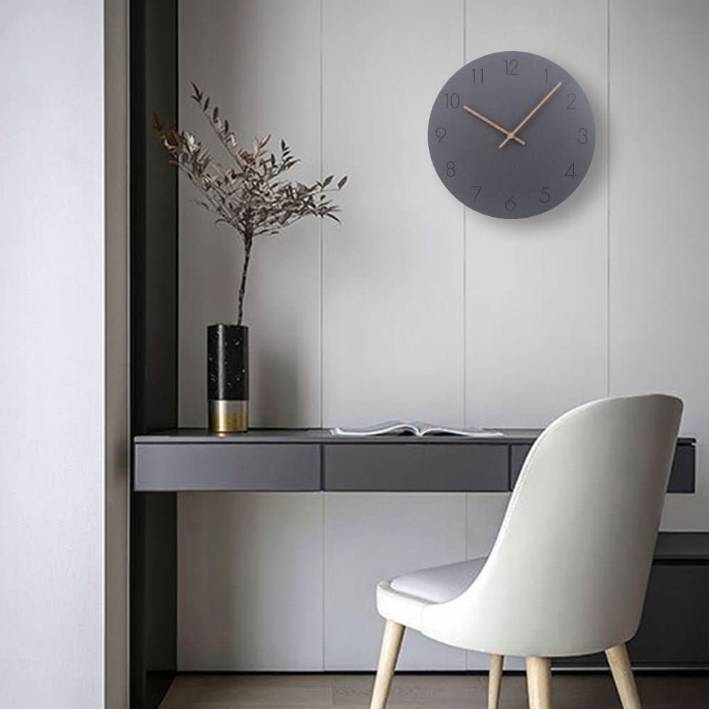 Natura Modern Wall Clock - Silent Quartz, Scandinavian Design Decor 1