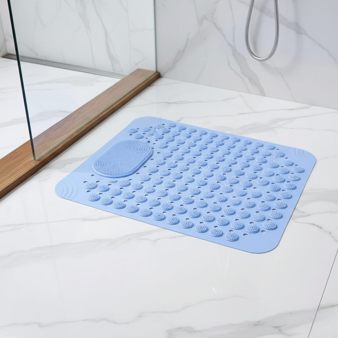 Nerix Shower Mat Non-Slip - Durable PE with Massage Surface and Suction Cups 2