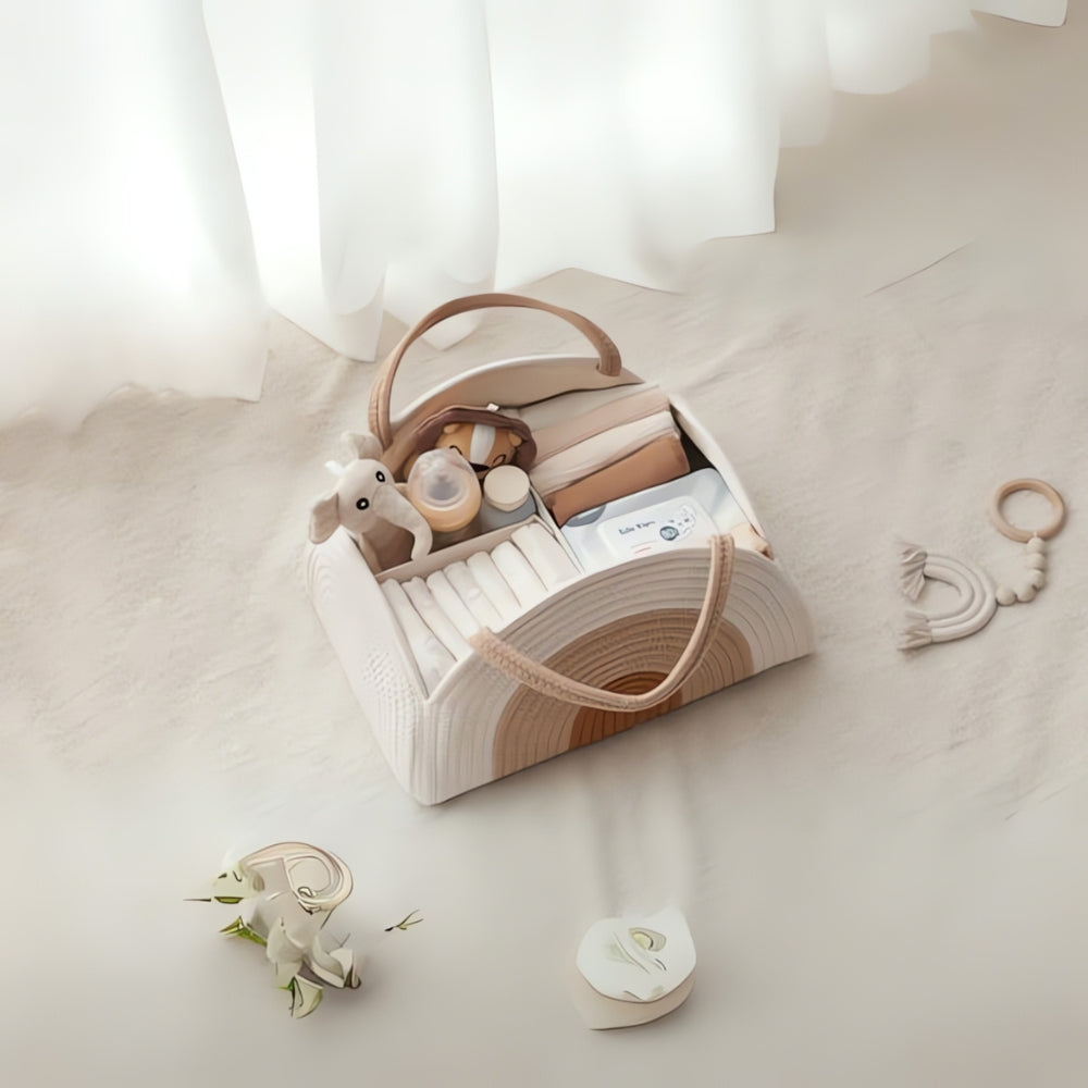 Nexa Baby Organizer - Durable Polyester, Neutral Tone 3