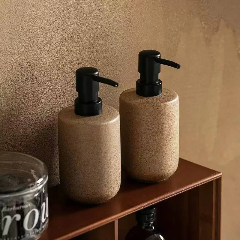 Nexa Soap Dispenser - Ceramic Pebble Design with Matte Black Pump 5