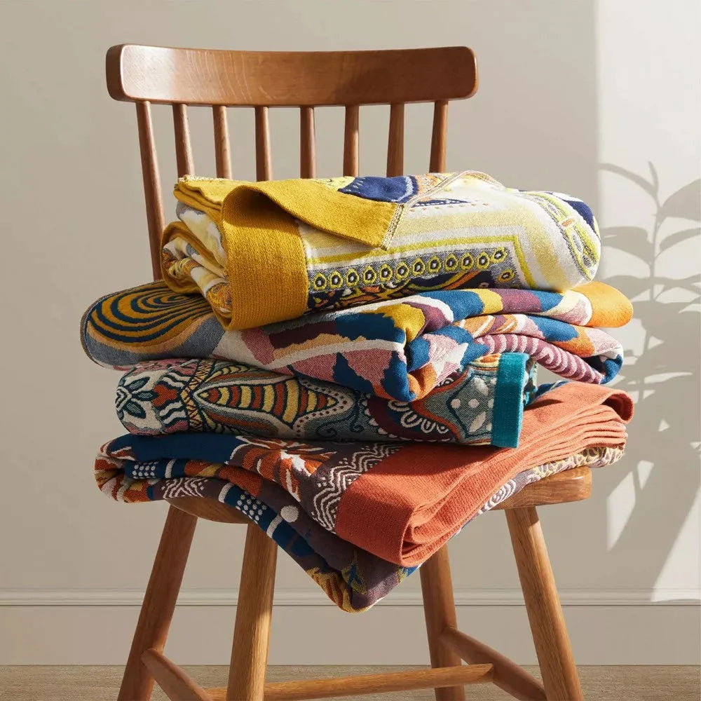 Nexus Sunburst Blanket - 100% Cotton, Lightweight All-Season Comfort 4
