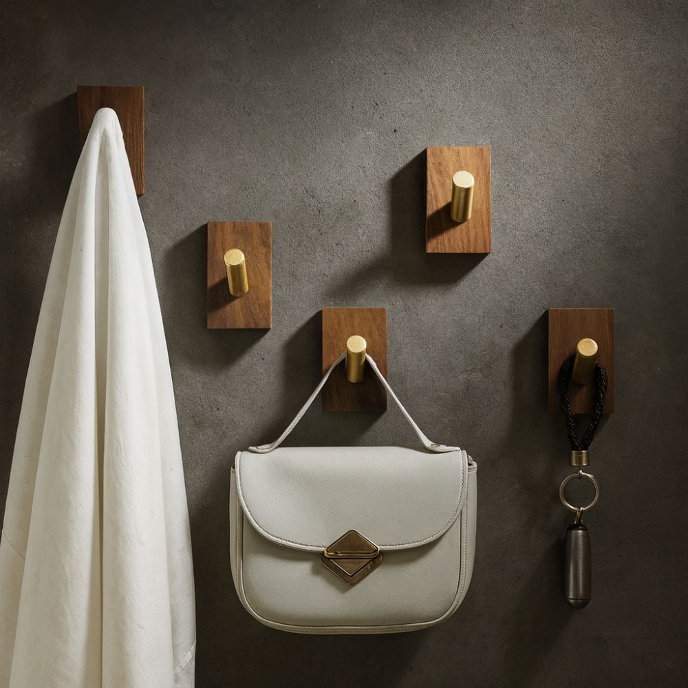 Noble Wall Organizer - Natural Wood, Durable Wall Hooks for Coats 1