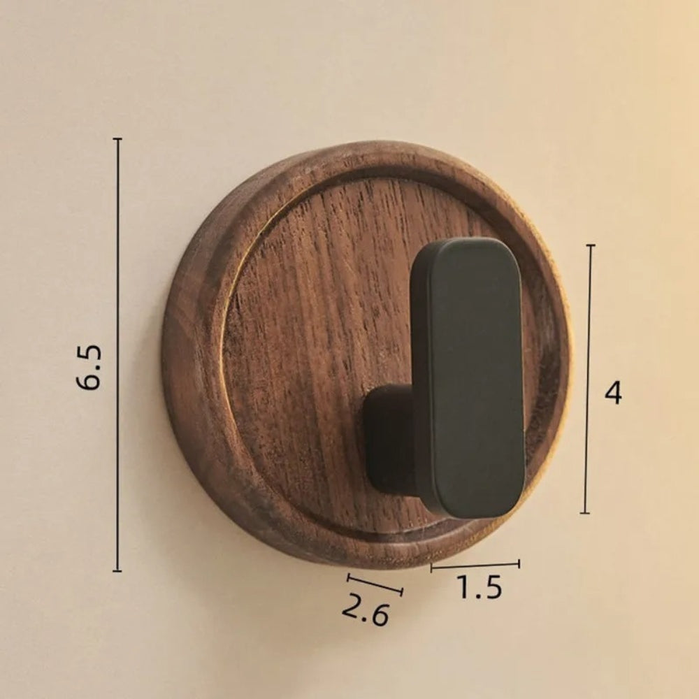 Noble Walnut Wall Hook - Minimalist Design, Durable Key Holder for Wall 0